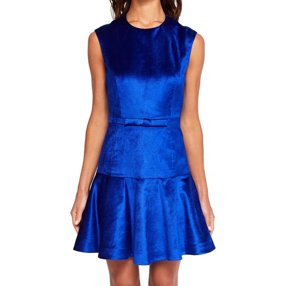 ted baker blue velvet dress